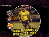 Barcelona rescató un empate ante Leones en Ibarra y estanca su andar en la Liga Ecuabet 5 Barcelona igualó 1-1 ante Leones en la fecha 23 de la Liga Ecuabet. Gol de Sergio Díaz tras revisión del VAR salvó un punto en Ibarra.