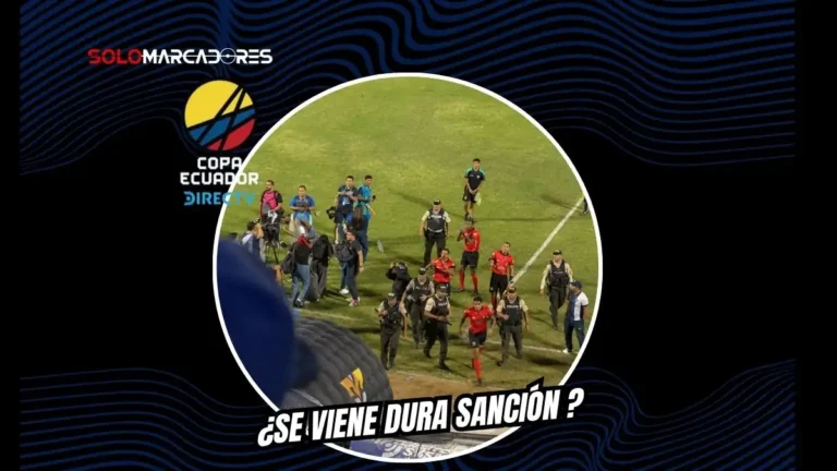 Afición de Liga de Portoviejo lanzó objetos a los árbitros tras la clasificación de Barcelona SC en la Copa Ecuador. El club enfrenta sanciones.