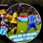 Barcelona SC vs Macará por la LigaPro: día, hora y como verlo por TV 4 Barcelona SC recibe a Macará por la fecha 24 de la Liga Ecuabet. Revisa horarios, canal de transmisión y detalles del partido en el Monumental.