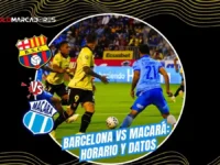 Barcelona SC vs Macará por la LigaPro: día, hora y como verlo por TV 5 Barcelona SC recibe a Macará por la fecha 24 de la Liga Ecuabet. Revisa horarios, canal de transmisión y detalles del partido en el Monumental.