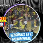Caos en el Monumental: Intento de invasión de campo e interrupción marcan el Barcelona vs. Macará 3 Caos en la General Sur del Estadio Monumental durante el partido Barcelona vs. Macará obliga a la suspensión temporal por intento de invasión.