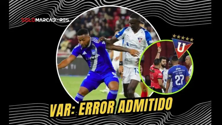 La CNA confirmó un error del VAR en la expulsión de Janner Corozo. Liga de Quito apela la sanción de dos fechas impuesta al jugador.