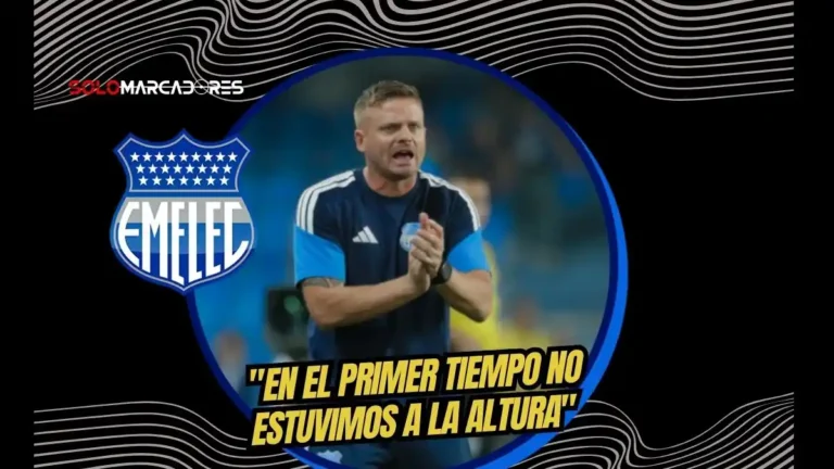 Cristian Nasuti analizó la derrota 0-2 de Emelec ante Aucas. El DT del Bombillo detalló los errores tácticos y la racha de cuatro partidos sin ganar.