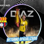 ¡OFICIAL! Damián Díaz regresa a Barcelona SC con contrato hasta 2027 3 Damián Díaz regresa a Barcelona SC con contrato hasta diciembre de 2027. Aprobó los exámenes médicos y ya entrenó en el Estadio Banco Pichincha.