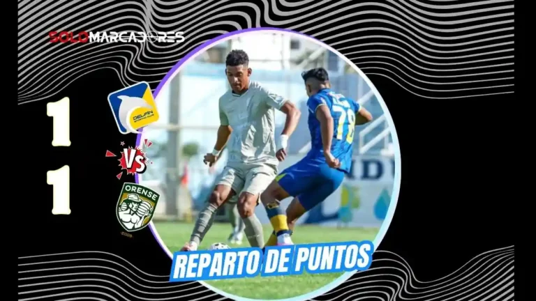 Delfín vs Orense igualaron 1-1 en el Jocay. Goles de Bedoya y Bermúdez mantienen a ambos clubes cerca de la liguilla por la permanencia.