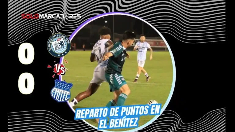 Guayaquil City vs Emelec igualaron 0-0 en el Estadio Christian Benítez. Ambos suman 29 puntos y los ciudadanos evitan el descenso por gol diferencia.