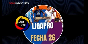 Horarios y programación de la Fecha 26 de la LigaPro 2026. Independiente defiende el liderato mientras se define la clasificación a copas.