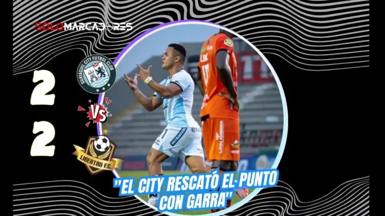 Guayaquil City igualó 2-2 contra Libertad FC en el estadio Christian Benítez con doblete de Edinson Mero por la fecha 25 de la Liga Ecuabet.