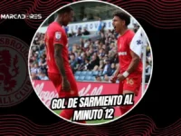Jeremy Sarmiento en el Middlesbrough anotó a los 12 minutos, pero el Blackburn Rovers remontó el partido en la Championship inglesa.