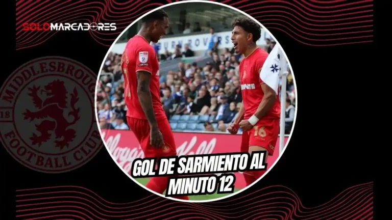 Jeremy Sarmiento en el Middlesbrough anotó a los 12 minutos, pero el Blackburn Rovers remontó el partido en la Championship inglesa.