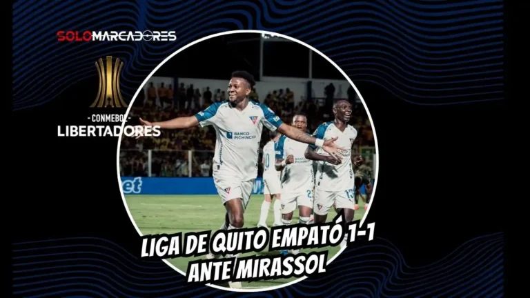 Liga de Quito empató 1-1 frente a Mirassol en Brasil por la Copa Libertadores. Michael Estrada anotó el gol de la paridad en octavos de final.