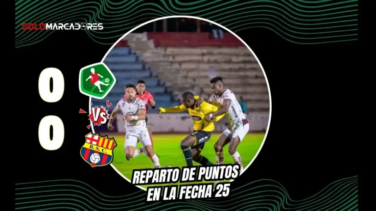 Mushuc Runa ante Barcelona SC empate 0-0 en Latacunga por la fecha 25. Trobbiani debutó y el cuadro torero no aprovechó la expulsión de Tufiño.