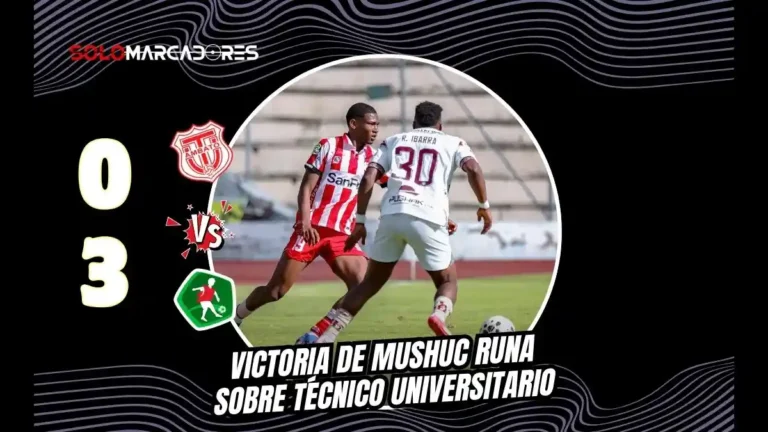 Mushuc Runa se impuso a Técnico Universitario en La Cocha. Repase los goles, expulsiones y la situación en la tabla.