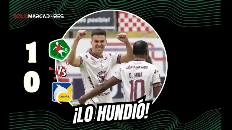 Mushuc Runa vence a Delfín SC con gol de Nazareno Bazán por la fecha 27 de Liga Ecuabet. Los cetáceos quedan penúltimos en zona de descenso.