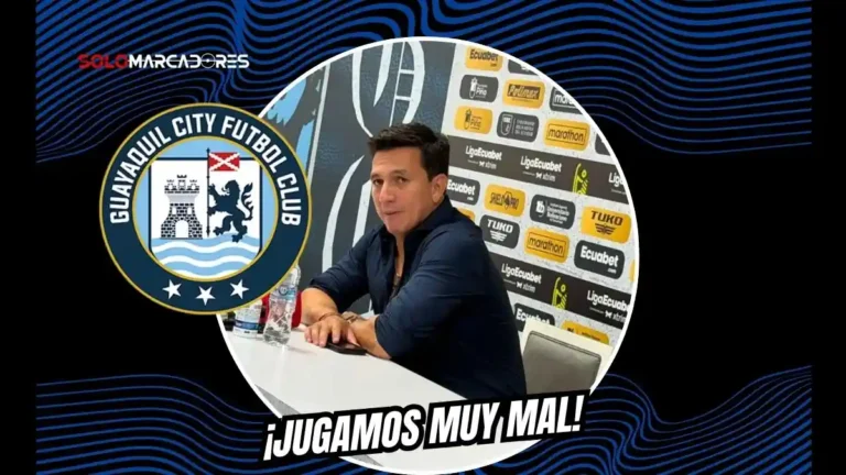 Pool Gavilánez, DT de Guayaquil City, criticó el primer tiempo de su equipo en el empate sin goles ante Emelec en la fecha 24 de la Liga Ecuabet.