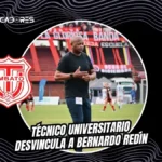 Fin del ciclo en Ambato: Bernardo Redín no va más en el banquillo universitario 3 Bernardo Redín quedó fuera de Técnico Universitario tras dirigir 8 partidos con 2 victorias y 6 derrotas. La directiva busca reemplazo.