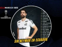 Golpe en la Sudamericana: Santos viaja a Ecuador sin Neymar para la revancha ante Macará 5 Santos confirmó su nómina sin Neymar para medir a Macará en Ambato por Copa Sudamericana tras la victoria 2-1 en la ida.