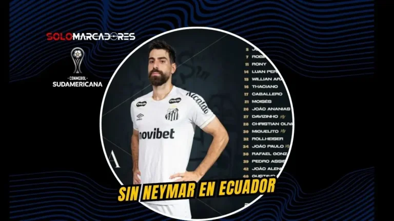 Santos confirmó su nómina sin Neymar para medir a Macará en Ambato por Copa Sudamericana tras la victoria 2-1 en la ida.