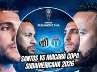 Santos vs. Macará: Neymar recibe al invicto ambateño en la Copa Sudamericana 2026 5 Santos vs Macará por la ida de octavos de la Copa Sudamericana 2026. Revisa horarios, alineaciones, bajas y arbitraje del partido.