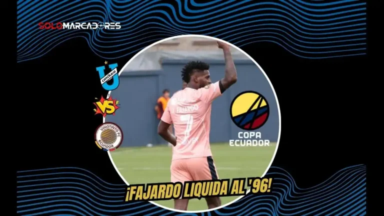 Universidad Católica venció 2-3 a Vinotinto al minuto 96 con doblete de Fajardo y clasificó a cuartos en la Copa Ecuador.