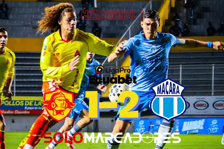 Macará silencia al Aucas en el inicio del hexagonal de la Liga Ecuabet 23 Macará venció 2-1 a Aucas en el Gonzalo Pozo Ripalda por la primera fecha del hexagonal de la Liga Ecuabet con goles de Posse y Campana.