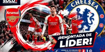Arsenal derrota al Chelsea 2-1 tras reaccionar a un gol tempranero. Piero Hincapié sumó minutos y Moisés Caicedo quedó fuera por lesión.