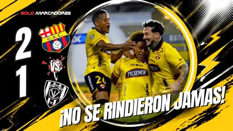 Barcelona SC derrotó 2-1 a Independiente del Valle en el Monumental con un tanto de Darío Benedetto al minuto 100. Repasa las acciones del partido.