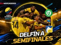 Delfín SC se mete en semifinales de la Copa Ecuador 5 Delfín SC venció 2-0 a Liga de Portoviejo en el Reales Tamarindos con goles de Arce y Ayunta, clasificando a semifinales de la Copa Ecuador 2026.