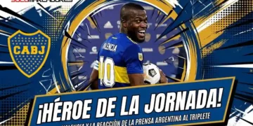 Prensa argentina elogió a Enner Valencia tras su triplete de cabeza con Boca Juniors para eliminar a Racing en la Copa Argentina.