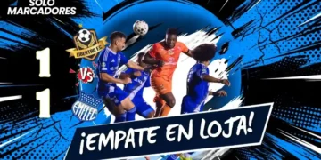 Emelec y Libertad empataron 1-1 en el Reina del Cisne. Valencia adelantó a los locales, pero José Cevallos igualó para sellar la Fecha 28.