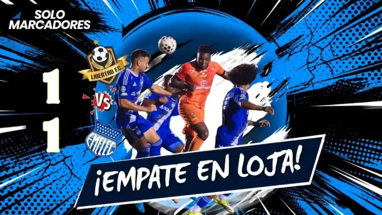 Emelec y Libertad empataron 1-1 en el Reina del Cisne. Valencia adelantó a los locales, pero José Cevallos igualó para sellar la Fecha 28.