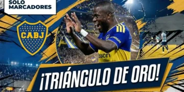 Enner Valencia marcó tres goles de cabeza para la remontada 3-2 de Boca Juniors ante Racing en los cuartos de final de Copa Argentina.