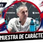 "Remontar un marcador es una muestra de carácter": Gustavo Álvarez tras el triunfo ante Universidad Católica 3 Gustavo Álvarez resaltó la muestra de carácter de Liga de Quito tras remontar 2-1 a Universidad Católica en el estadio Rodrigo Paz Delgado.