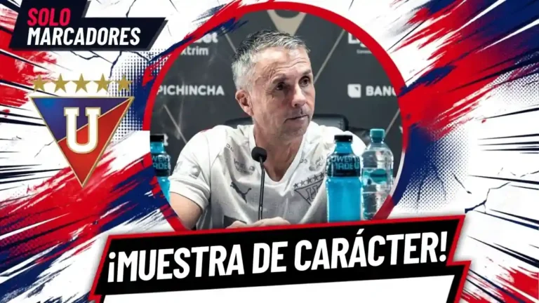 Gustavo Álvarez resaltó la muestra de carácter de Liga de Quito tras remontar 2-1 a Universidad Católica en el estadio Rodrigo Paz Delgado.