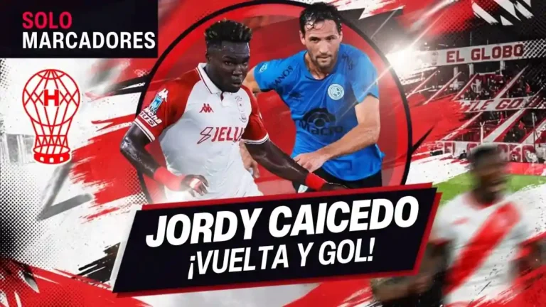 Jordy Caicedo volvió a jugar con Huracán tras una sanción y anotó un agónico gol de cabeza para empatar 1-1 frente a Belgrano en los minutos finales.