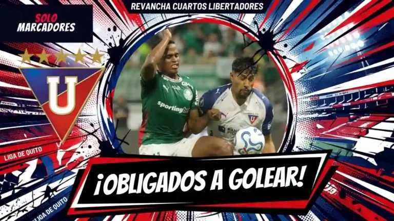 Conoce la posible alineación para el cruce Liga de Quito vs Palmeiras por la revancha de cuartos de final de la Copa Libertadores 2026.