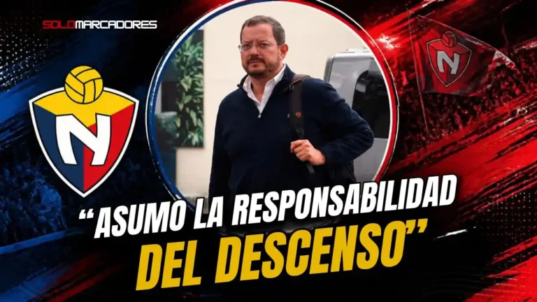 Marco Pazos analizó la crisis de El Nacional, las deudas heredadas y asumió la responsabilidad tras confirmarse el descenso a la Serie B.