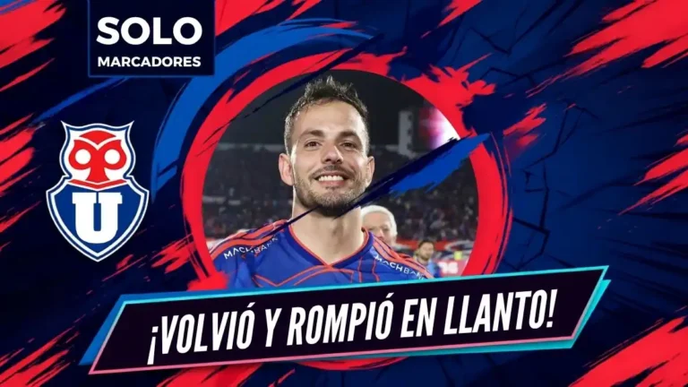 Octavio Rivero regresó tras 204 días lesionado, anotó con Universidad de Chile y rompió en llanto tras superar una cirugía de rodilla.