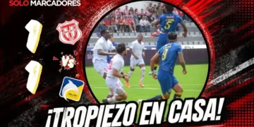Técnico Universitario igualó 1-1 con Delfín por la fecha 1 del hexagonal por el no descenso. Delgado anotó para la localía y Ayunta empató.