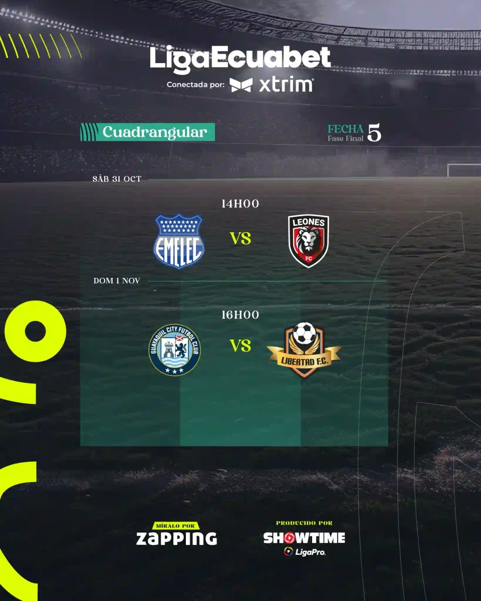 Fecha 5 de los hexagonales y el cuadrangular de la Liga Ecuabet 24 Fecha 5 de los hexagonales y el cuadrangular de la Liga Ecuabet