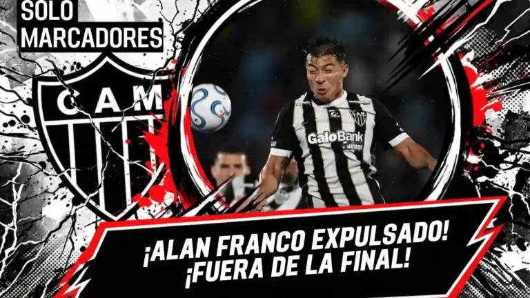 Alan Franco fue expulsado en la semifinal ante Montevideo City Torque y se perderá la final de la Copa Sudamericana entre Atlético Mineiro y Boca Juniors.