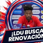 LDU busca amarrar a Alexander Domínguez por una temporada más 3 LDU negocia la renovación de Alexander Domínguez por una temporada más. Negociaciones encaminadas.