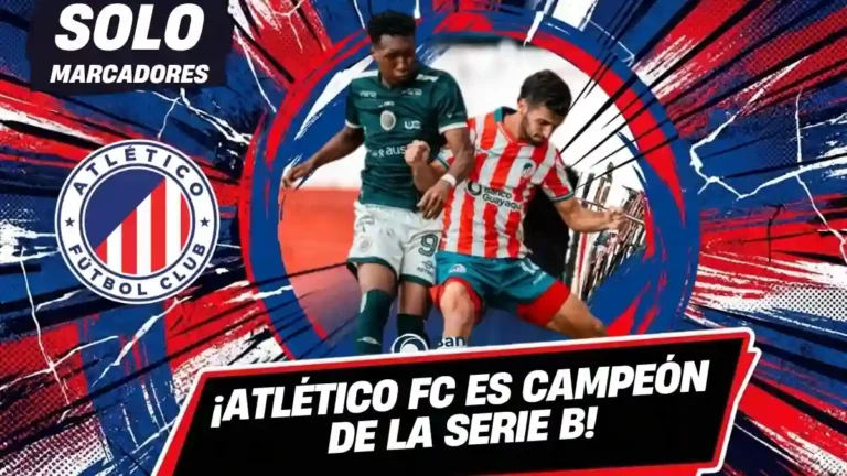 Atlético FC se consagró campeón de la Liga Ecuabet Serie B al igualar 2-2 ante Cuenca Juniors. Alcanzó 56 puntos y dará la vuelta en la última fecha.