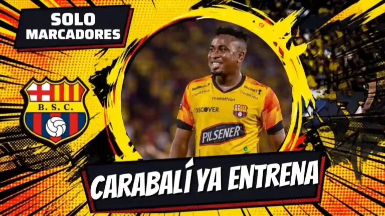 Bryan Carabalí superó su lesión y entrena con Barcelona SC. El lateral podría reaparecer en el duelo frente a Liga de Quito por la LigaPro.