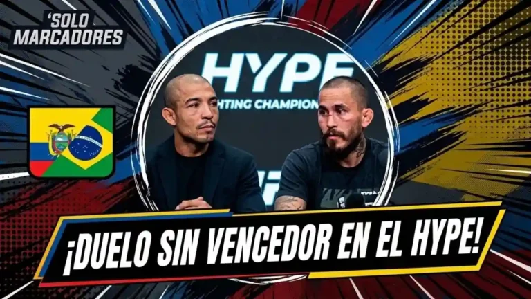 Marlon Chito Vera y José Aldo empataron en la pelea estelar de grappling del HYPE Fighting Championship en el Coliseo Rumiñahui de Quito.