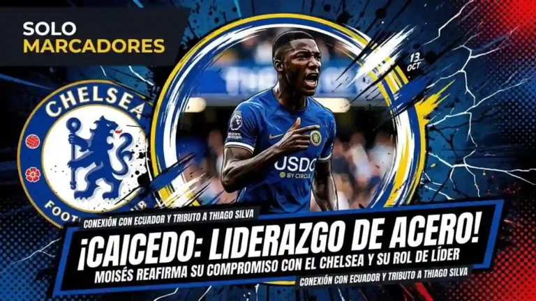 Moisés Caicedo repasa su evolución en el Chelsea, el reto de ser líder con Xabi Alonso y su vínculo con la afición tras superar su lesión.