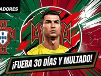 Cristiano Ronaldo, sancionado por la FPF tras dejar la concentración de Portugal 5 La FPF sancionó a Cristiano Ronaldo con 30 días de suspensión y 255 euros tras abandonar la concentración. Conoce los detalles de la medida.