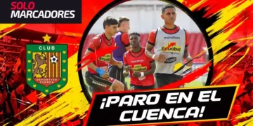 ¡Paro en el Expreso Austral! La plantilla de Deportivo Cuenca frena prácticas por severas deudas salariales 1 Jugadores de Deportivo Cuenca suspendieron entrenamientos por deudas de tres meses de sueldo y arriendos. Exigen reunión con Eduardo Álvarez.