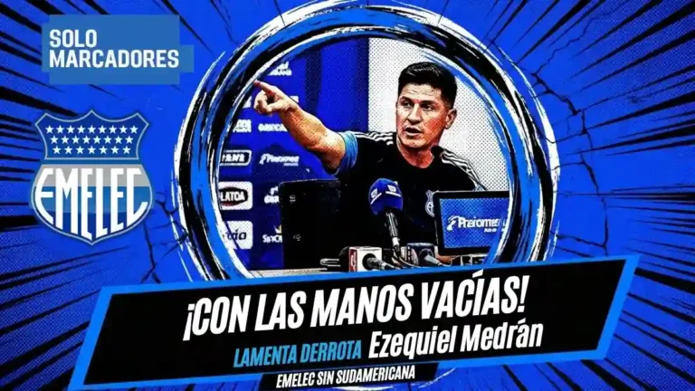 Emelec perdió 0-1 ante Guayaquil City y se quedó sin opciones de llegar a la Copa Sudamericana 2027. Análisis y declaraciones de Ezequiel Medrán.