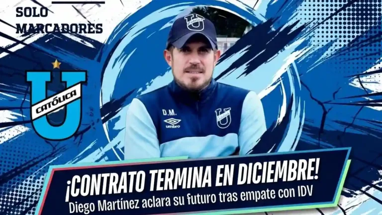 Diego Martínez, DT de Universidad Católica, confirma fecha de fin de contrato y habla de rumores de La Tri tras empate ante IDV. Lee la nota.